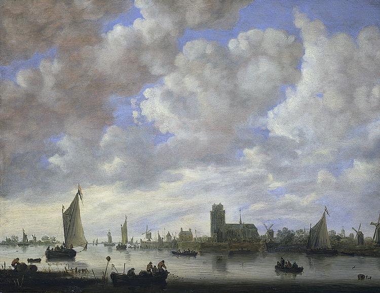 Jan van  Goyen View of the Merwede off Dordrecht Germany oil painting art